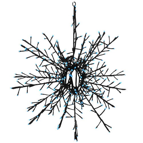 LED Outdoor/Indoor Snowflake 65 Blue Black