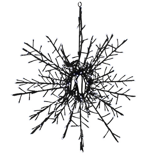 LED Outdoor/Indoor Snowflake 65 4000K Cool White Black