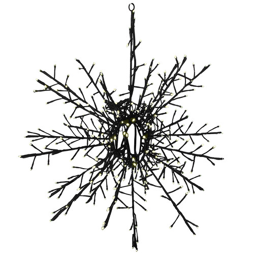 LED Outdoor/Indoor Snowflake 65 3000K Warm White Black