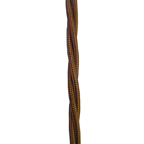 Braided Cloth Triple Twisted Round Flex Cable 0.75mm² Old Gold