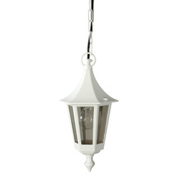 Lantern Chain Outdoor Pendant Light 240V White 60W