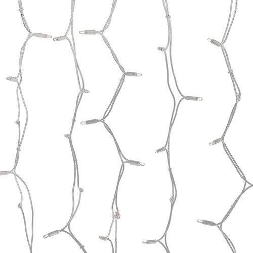 25 Strip Curtain 240V Indoor/Outdoor 3000K Warm White White Cable