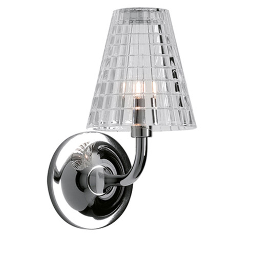 Flow Wall Light 60W Polished Chrome / Clear Glass
