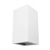 Rectangular Plaster Up and Down Wall Light GU10 240V 2 x 35W White