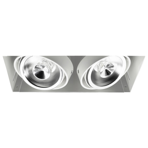 Grid Trimless Double AR70 Downlight 12V 2 x 50W White