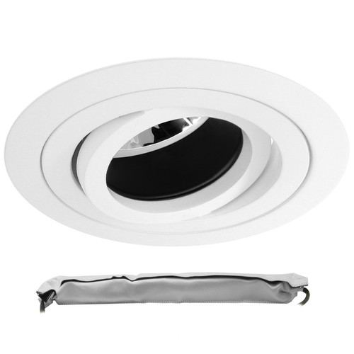Rock 'n' Roll LED GU10 Emergency Pack with LiFePO4 Lithium Battery Kit White / Black Baffle 9W