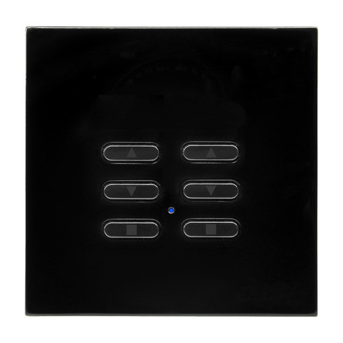 Wise Fusion Smart Dimmer Slave Wireless 2 Gang Black 3V