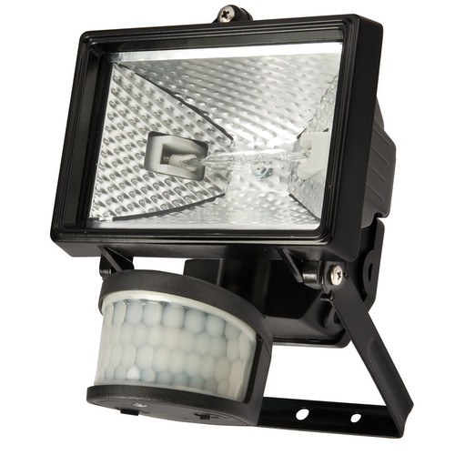 PIR Security Floodlight 240V Black 150W