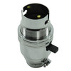 Switched Lamp Holder 13mm Chrome BC / B22