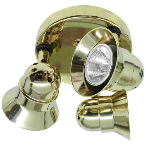 Triple Spotlight 12V 150W Brass