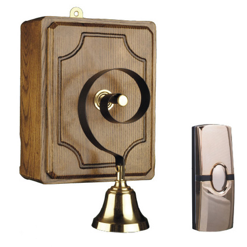 Traditional Wirefree Wall Mounted Doorchime Brass