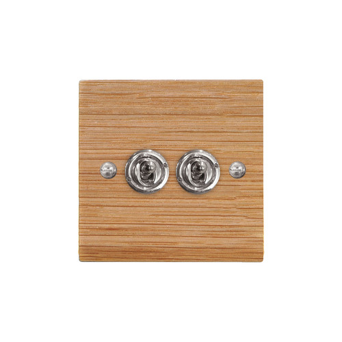 Dolly Switch 2 gang intermediate Oak