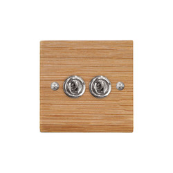 Dolly Switch 2 gang 2 way Oak