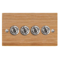 Dolly Switch 4 gang 2 way Oak