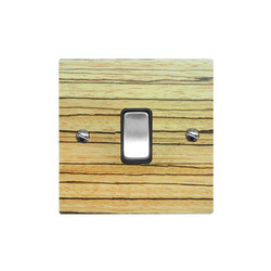 Rocker Switch 1 gang 20 amp double pole Zebrano