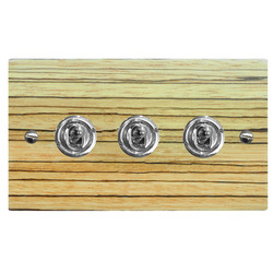 Dolly Switch 3 gang 2 way Zebrano