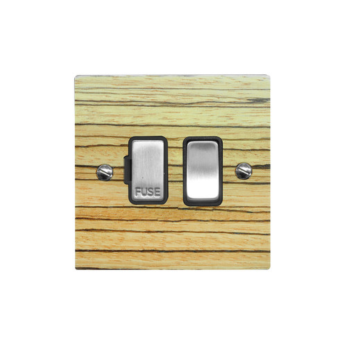 Fuse Spur 1 gang 13 amp switch fuse cord spur Zebrano