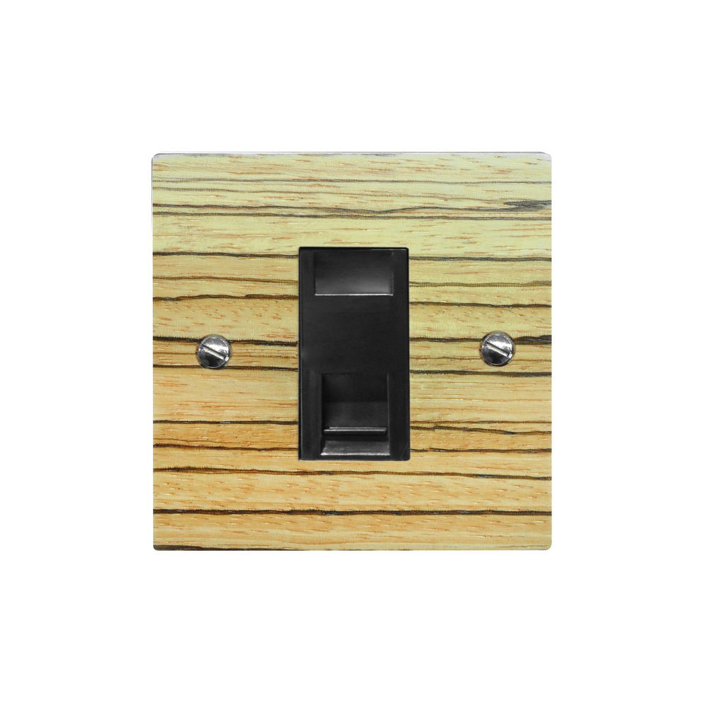 Communications Socket 1 gang RJ45 cat 6 socket Zebrano | Mr Resistor ...