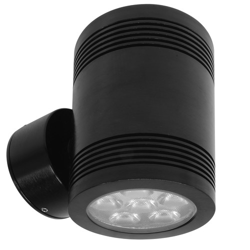 Battlestar 2.0 Up & Down Outdoor Garden Pillar Wall Light 240V 12W Black 3000K Warm White