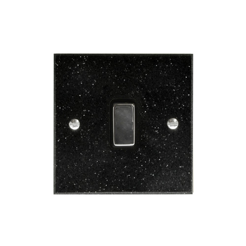 Rocker Switch 1 gang intermediate Black