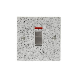 Rocker Switch 1 gang 20 amp double pole neon Grey