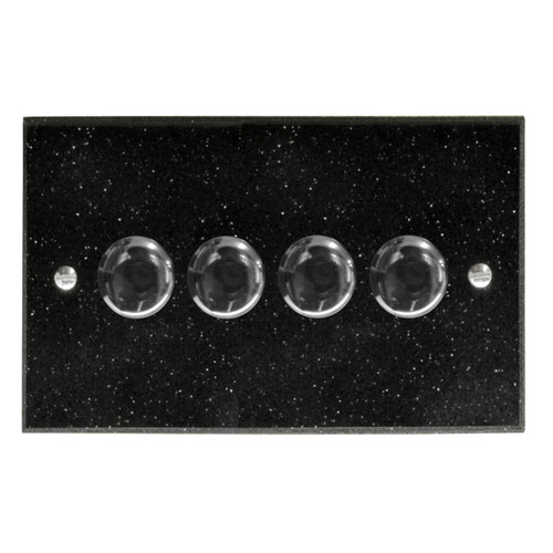 Dimmer Switch 4 gang 400 watt 2 way Black
