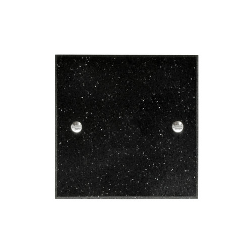 Blank Plate 1 gang single Black