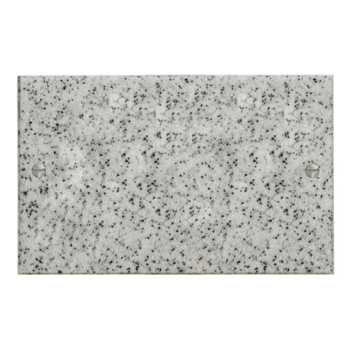 Blank Plate 2 gang double Grey