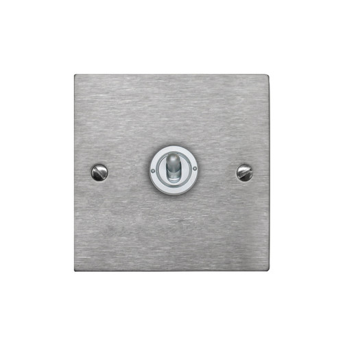 Dolly Switch 1 gang 2 way Satin Stainless