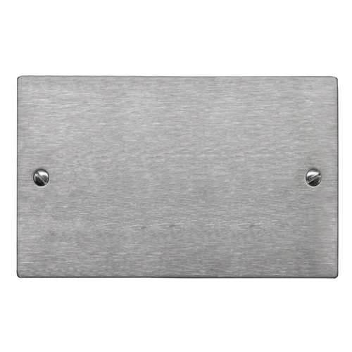 Blank Plate 2 gang double Stainless Steel