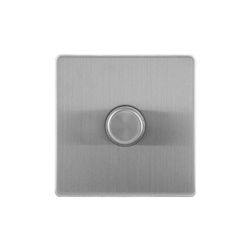 Dimmer Switch Screwless 1 gang 400W 2 way Brushed Stainless