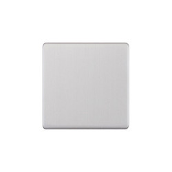 Blank Plate Screwless 1 gang single Brushed Stainless