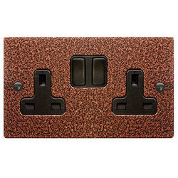 Wall Socket 2 gang 13 amp switch socket outlet Magnesium