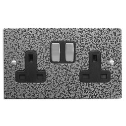 Wall Socket 2 gang 13 amp switch socket outlet Magnesium