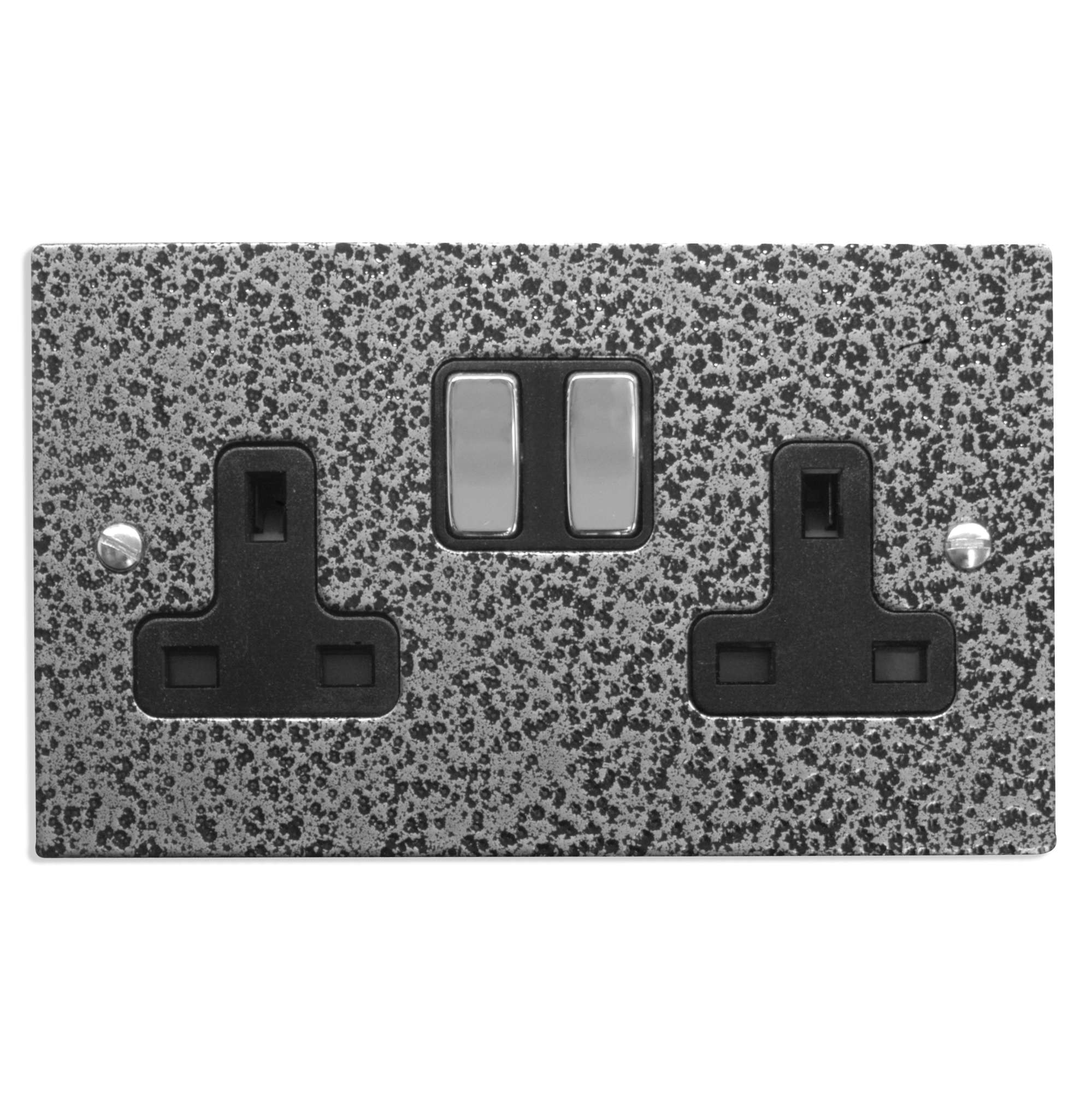Wall Socket 2 gang 13 amp switch socket outlet Magnesium | Mr Resistor ...