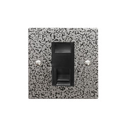 Communications Socket 1 gang RJ45 cat 6 socket Magnesium