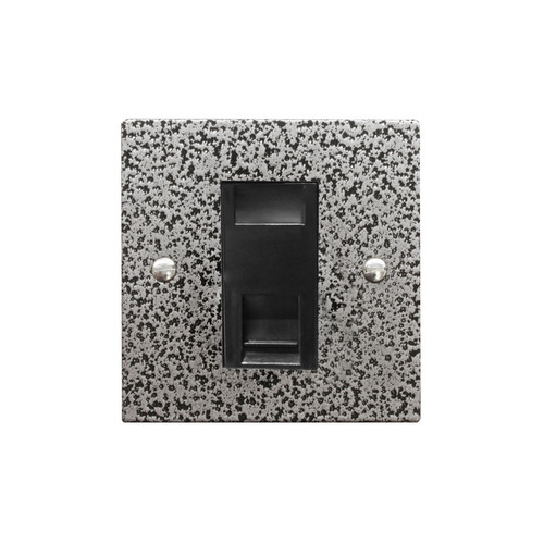 Communications Socket 1 gang RJ45 cat 6 socket Magnesium