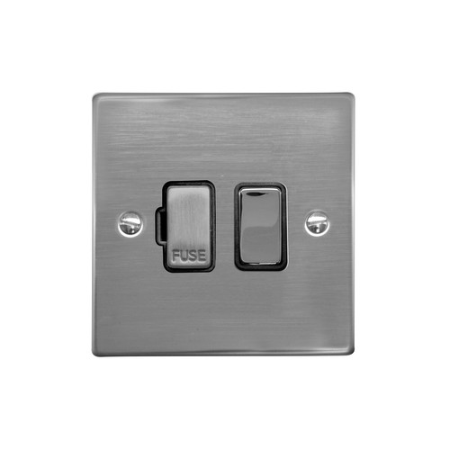 Fuse Spur 1 gang 13 amp switched fuse spur Polished Stainless