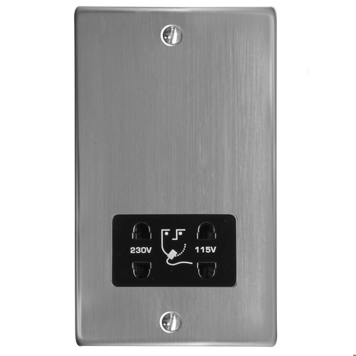 Shaver Point 1 gang shaver socket Polished Stainless