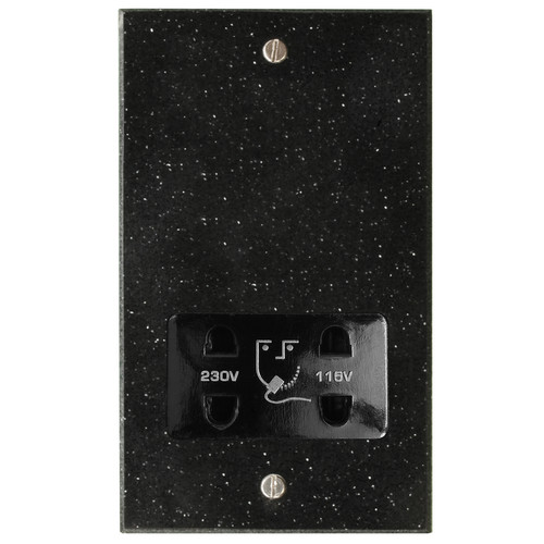 Shaver Point 1 gang shaver socket Black