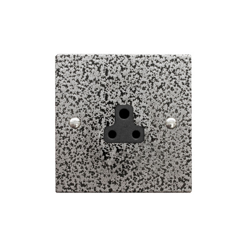 Light Socket 1 gang 2 amp unswitched socket outlet Magnesium