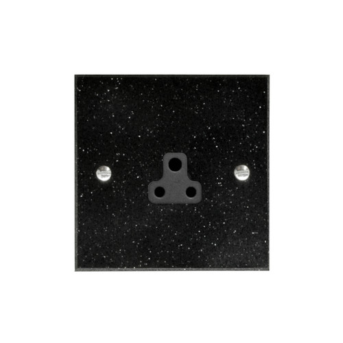 Light Socket 1 gang 2 amp unswitched socket outlet Black