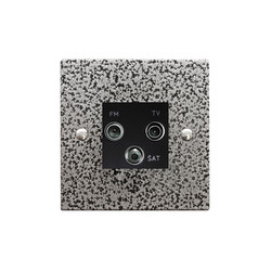 TV Socket 1 gang television, satellite and FM socket Magnesium