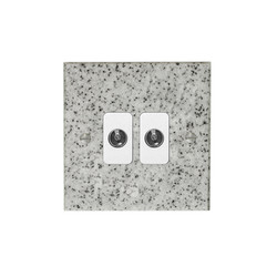 TV Socket 2 gang television co-axial Grey