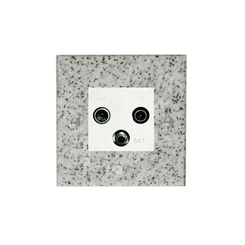 TV Socket 1 gang television, satellite and FM socket Grey
