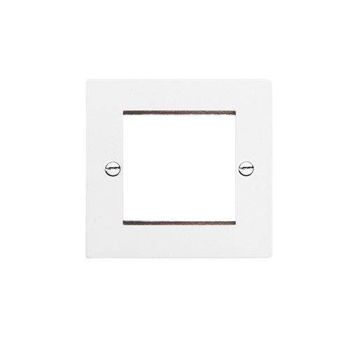 Euro Plate 2 Gang Euro Plate Satin White Aluminium