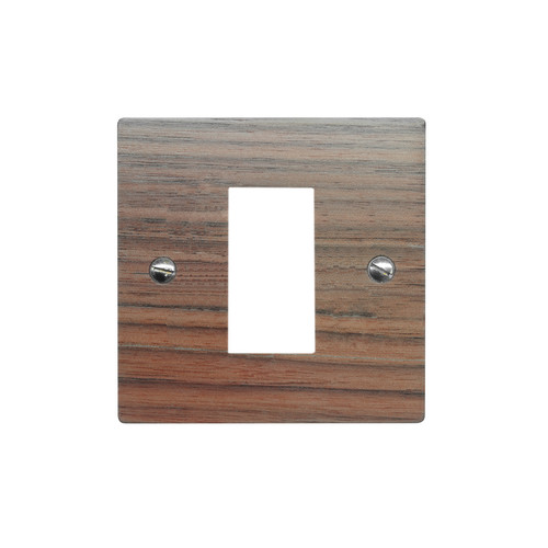 Euro Plate 1 Gang Euro Plate Walnut