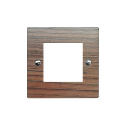 Euro Plate 2 Gang Euro Plate Walnut