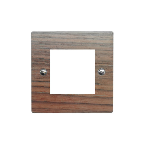 Euro Plate 2 Gang Euro Plate Walnut