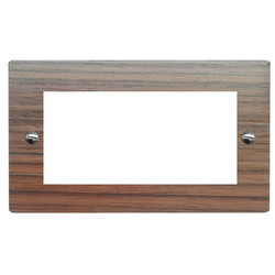 Euro Plate 4 Gang Euro Plate Walnut